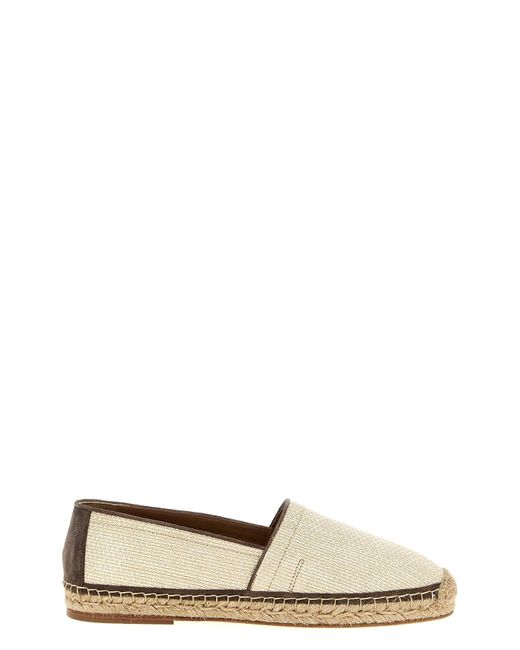 Brunello Cucinelli Espadrilles Aus Raffiabast in White für Herren