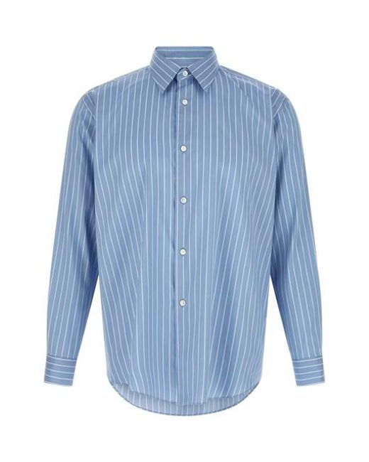 Camicia Cotone E Seta di Auralee in Blue da Uomo