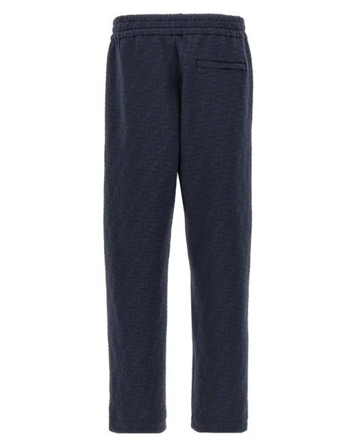 Ff Monogram Joggers Pantaloni Blu-Uomo di Fendi in Blue da Uomo