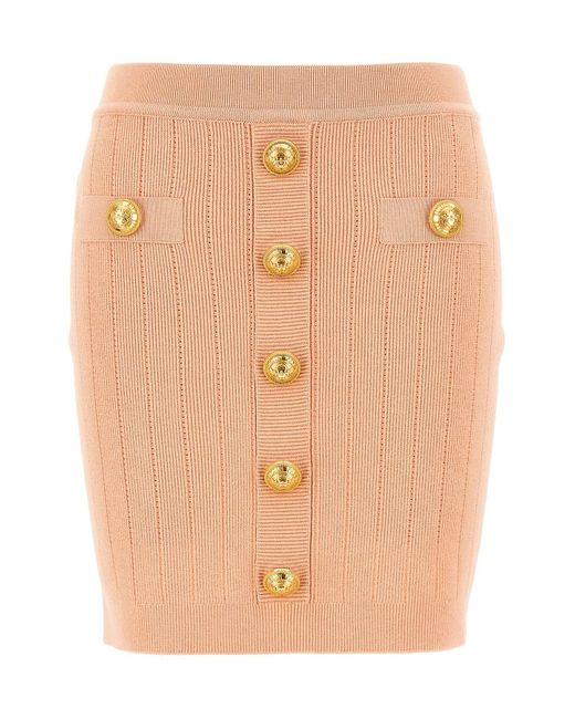 Balmain Natural 'chiocciola' Skirt