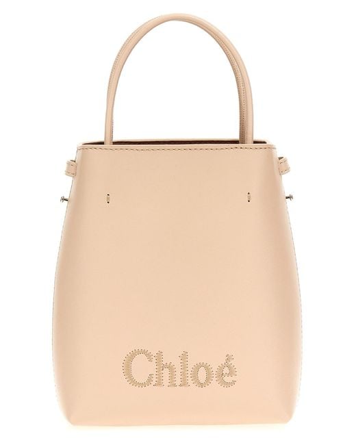 Chloé Natural Bucket Bag "Micro Chloe Sense"