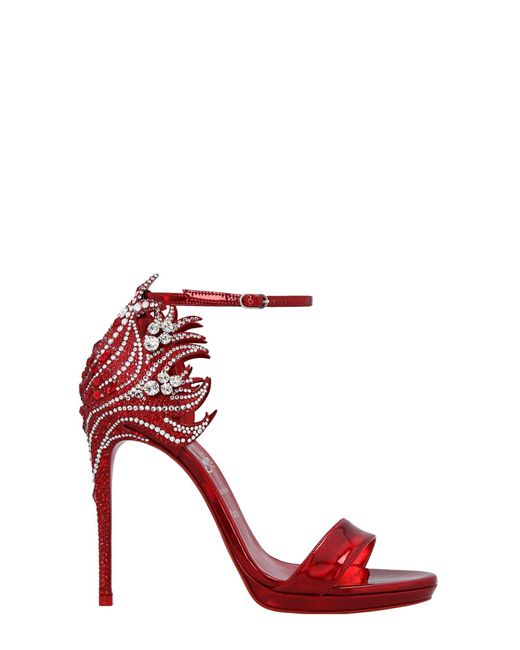 Christian Louboutin Red 'loubi Vega' Sandals