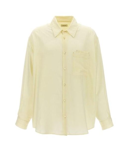 Lemaire Yellow 'double Pocket' Shirt for men