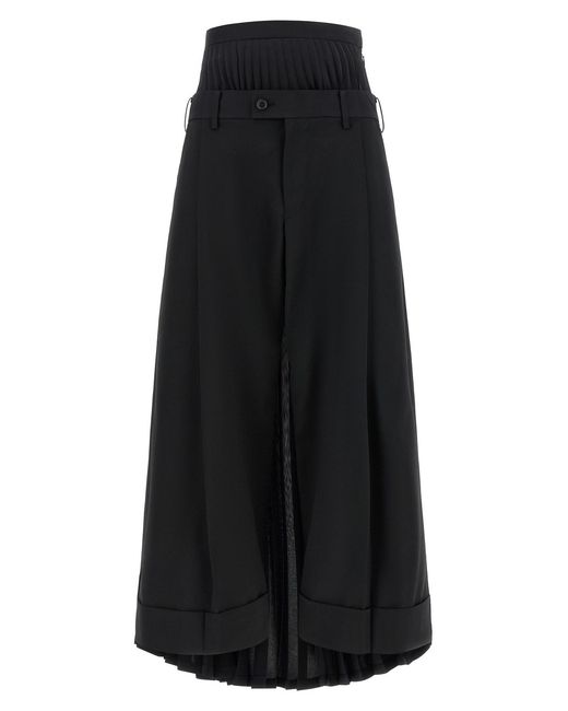 Junya Watanabe Black Pleated Pants