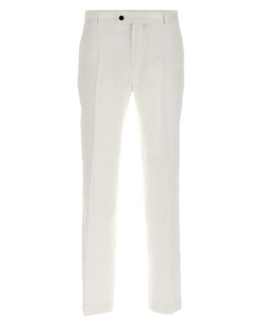 Tonello Linen Pants in White for Men Lyst
