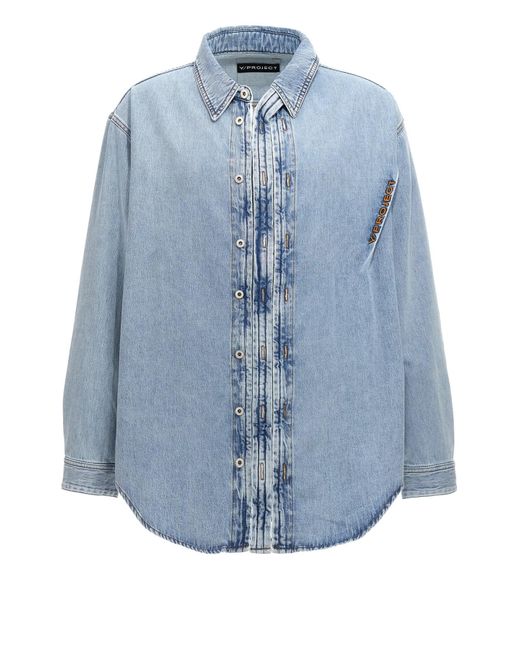 Y. Project Blue 'hook And Eye' Shirt