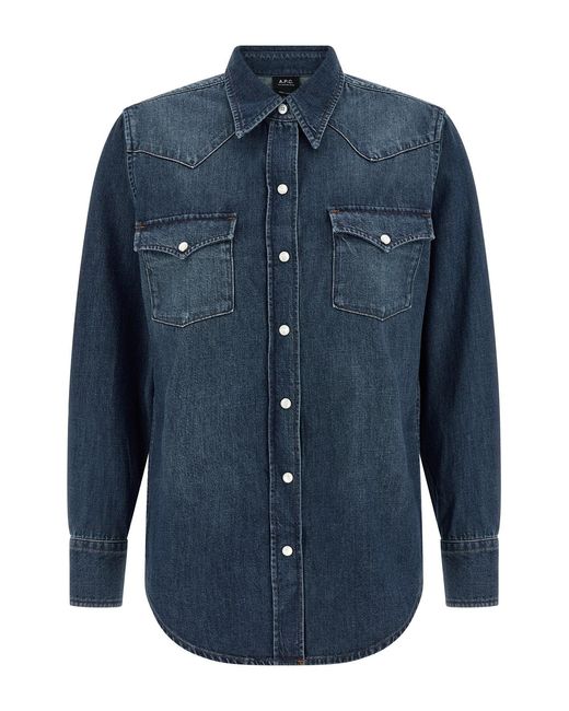 A.P.C. Blue 'western' Shirt