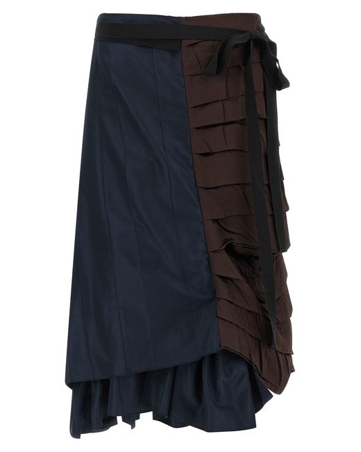 Prada Blue Patchwork Skirt