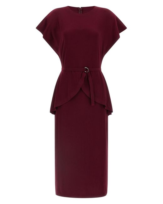Norma Kamali Red Peplum Dress