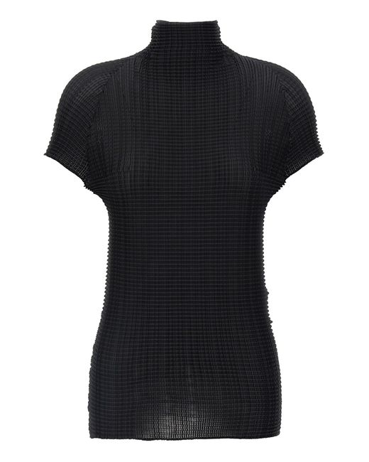 Issey Miyake Black T-Shirt "Wooly Pleats-56"