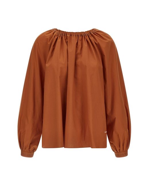 Marni Brown Boat Neck Blouse