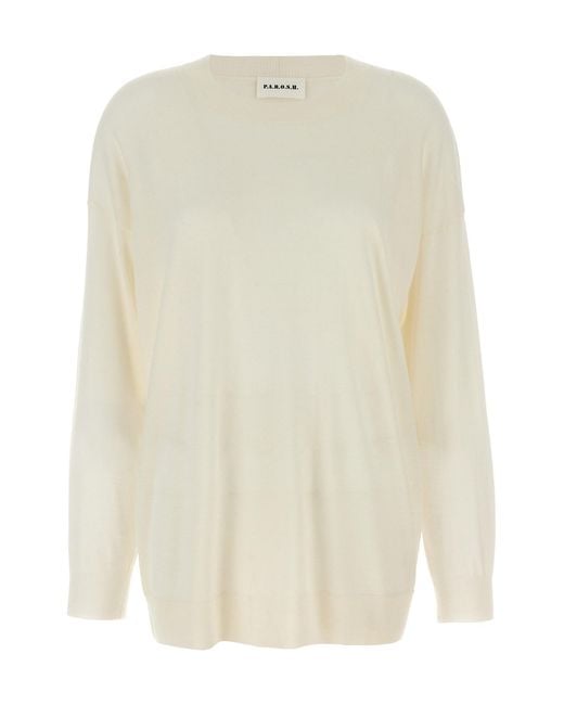 P.A.R.O.S.H. Natural Crew-neck Sweater