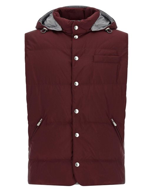 Brunello Cucinelli Purple Padded Vest for men