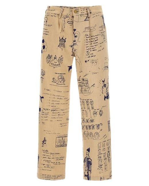 Pantalone 'Doodles' di Kidsuper in Natural da Uomo