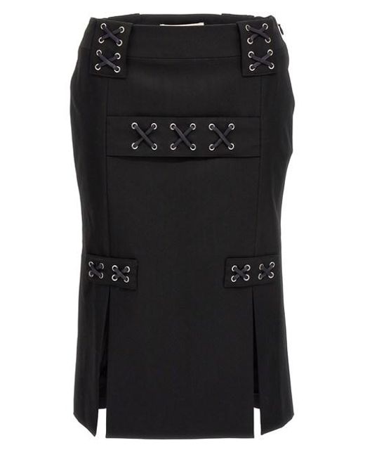 Gonna lacci di Alessandra Rich in Black