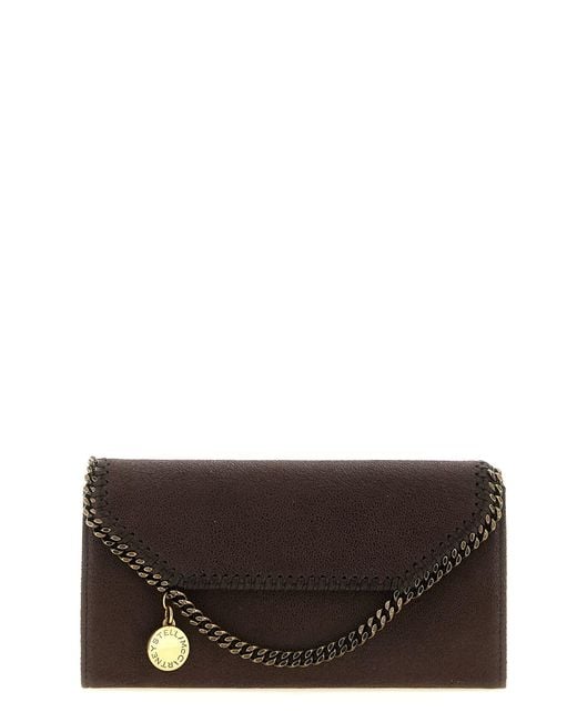 Stella McCartney Gray 'continental Falabella' Wallet On Chain