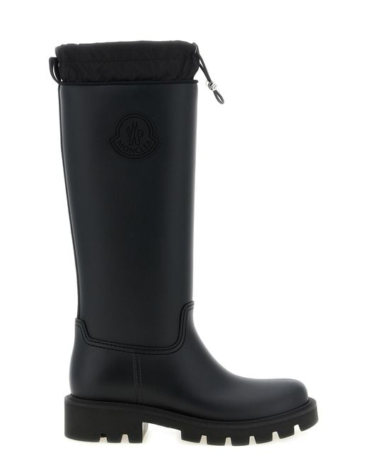 Moncler Black 'kickstream' Rubber Boots