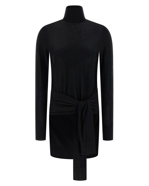 Totême Black 'double-sleeve' Turtleneck Sweater
