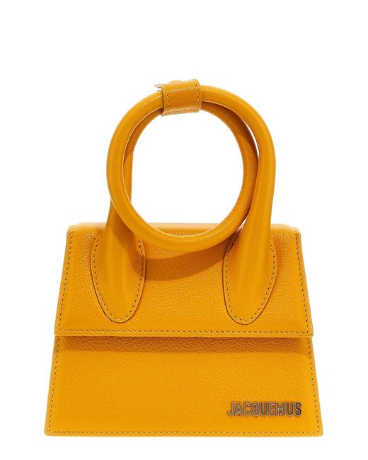 Jacquemus Orange 'le Chiquito Noeud' Handbag