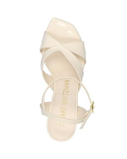 Sandalo 'Miami Squarehigh' di Stuart Weitzman in Natural