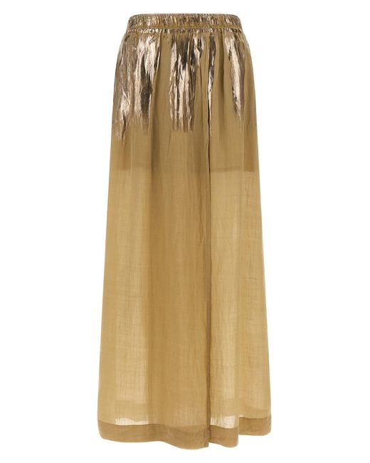 Nude Natural Slit Skirt