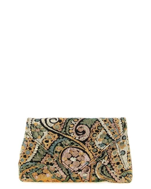 Dries Van Noten Gray 'envelope' Clutch