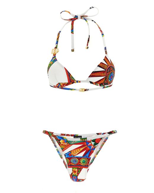 Dolce & Gabbana White 'carretto' Bikini