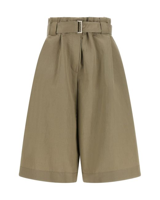 Brunello Cucinelli Green Bag Waist Bermuda Shorts