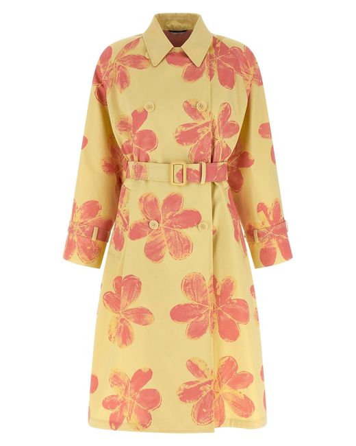 Weekend by Maxmara Orange 'canasta' 'a Weekend With Anartist' Capsule Trench Co