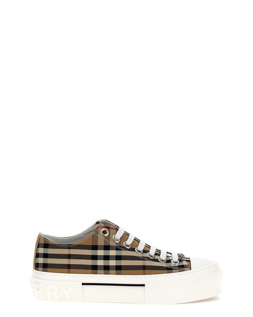 Burberry White Check Sneakers