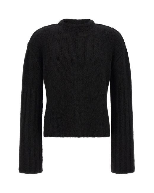 Rick Owens Black Silk And Cashmere Sweater for men