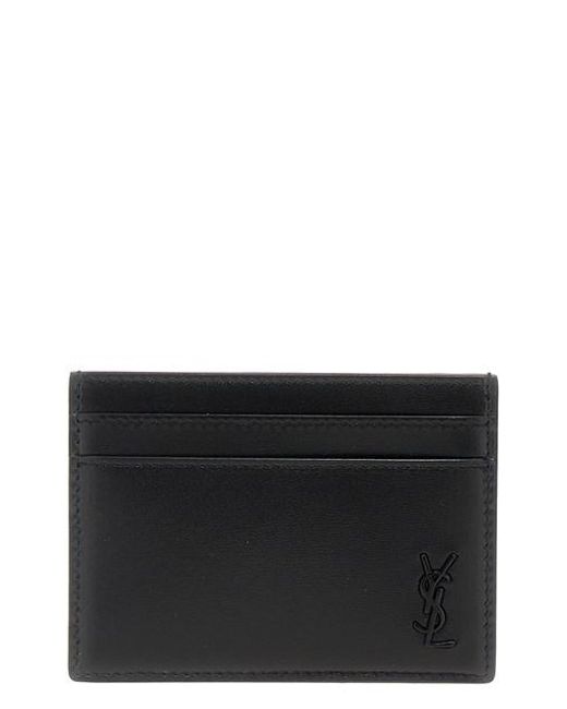 Saint Laurent Black Small Tiny Cassandre Cardholder for men