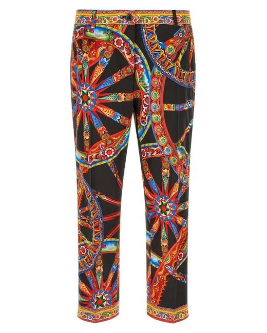 Dolce & Gabbana Red 'carretto' Pants