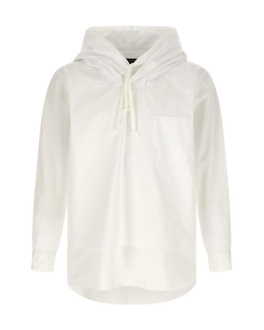 Comme des Garçons White Double Layer Blouse for men