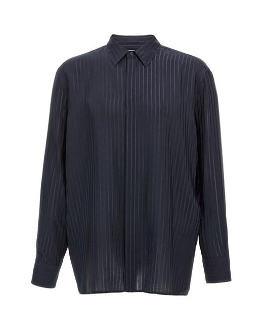 Camicia Righe di Saint Laurent in Blue da Uomo