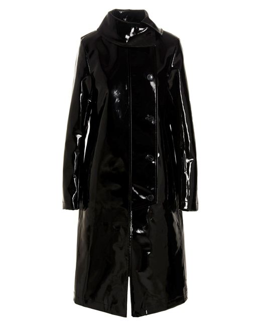 Raf Simons Black Vinyl Trench Coat