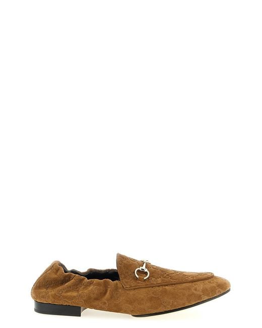 Gucci Brown Jordaan Leather Loafers