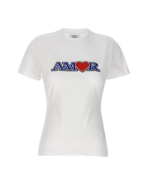 T-shirt 'Amor' di Vetements in White