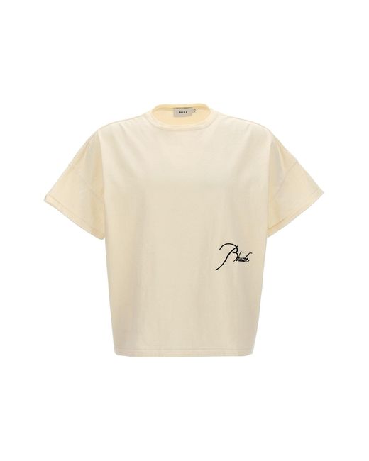 Rhude White 'reverse' T-shirt for men