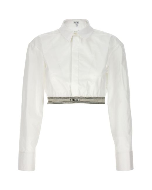 Loewe White Cropped Shirt