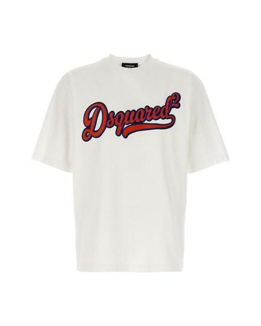 T-Shirt 'Sponge Patch' di DSquared² in White da Uomo