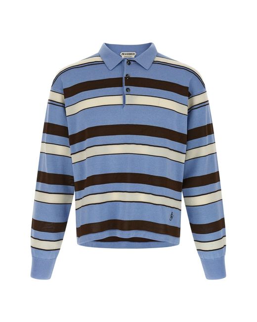 J.W. Anderson Blue Rugby Polo for men