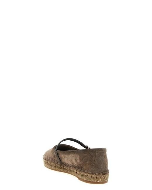 Espadrillas 'Precious Strap' di Brunello Cucinelli in Brown