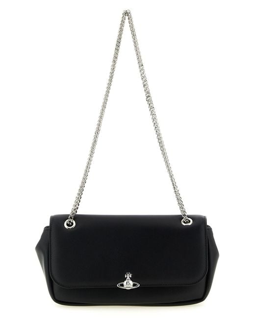 Vivienne Westwood Black Chain Crossbody Purse'