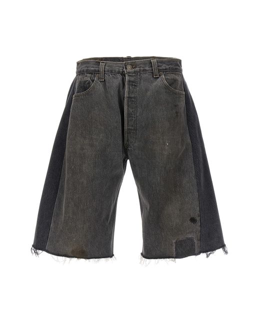 B Sides Gray 'vintage Lasso' Bermuda Shorts