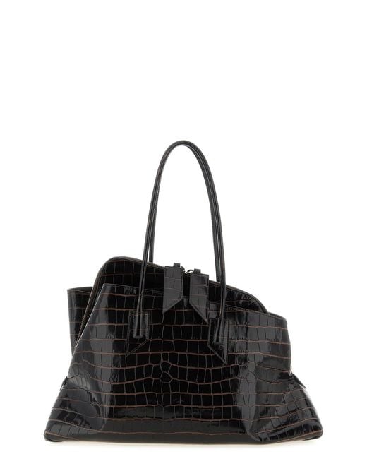 The Attico Black 'la Passeggiata Medium' Shoulder Bag