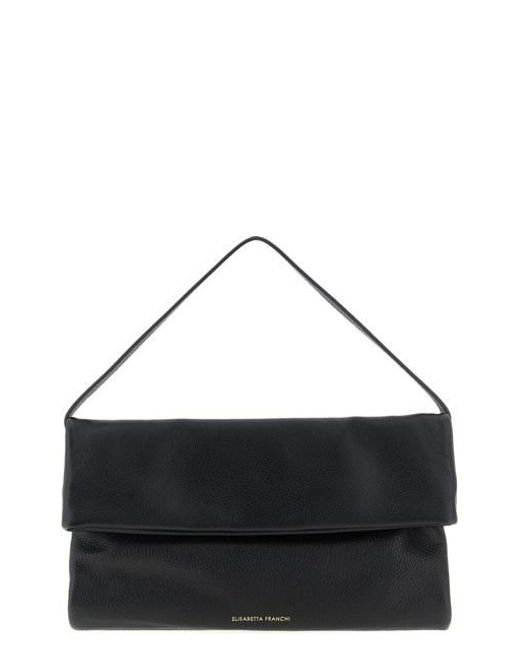 Borsa A Spalla Logo di Elisabetta Franchi in Black