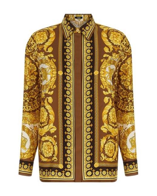 Versace Yellow 'Barocco' Shirt