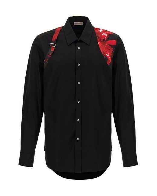 Alexander McQueen Hemd "Harness" in Black für Herren