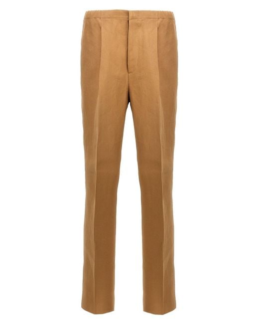 Fendi Natural Canvas Pants for men